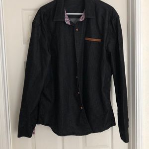 Black button down shirt